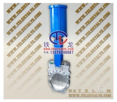 Pneumatic stainless steel knife gate valve